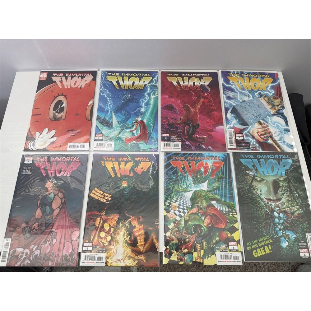 The Immortal Thor #1-8 Marvel Comic Lot Al Ewing First Print NM w/ Bag And Board